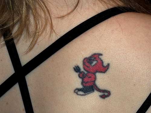 These hot little devil tattoos are excellent for the person that wants to