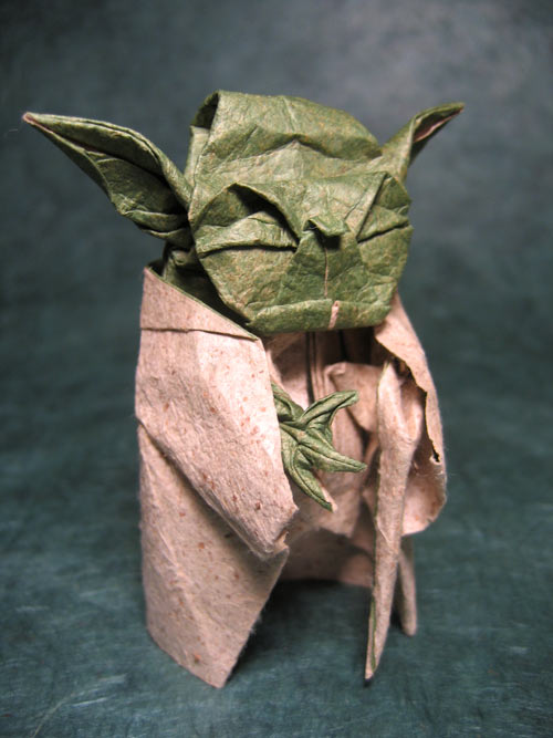 10 origamis mais incríveis Yoda Origami Model