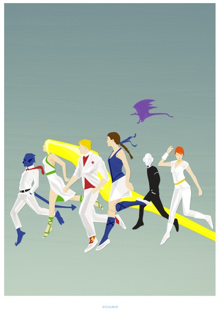 X Men In Europe- Excalibur- Modern Art Style